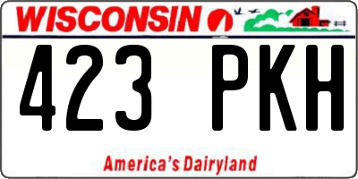 WI license plate 423PKH
