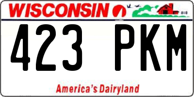 WI license plate 423PKM