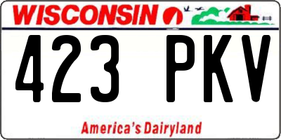 WI license plate 423PKV
