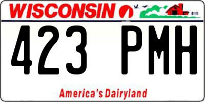 WI license plate 423PMH