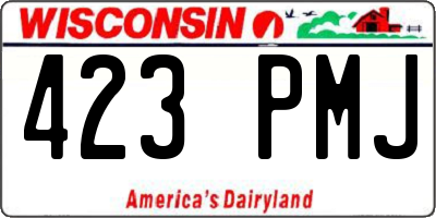 WI license plate 423PMJ