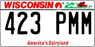 WI license plate 423PMM