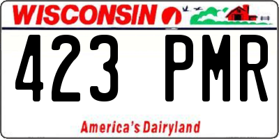 WI license plate 423PMR