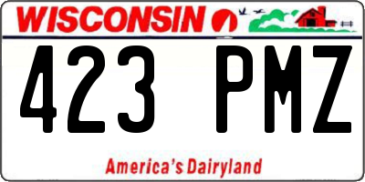 WI license plate 423PMZ