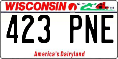 WI license plate 423PNE