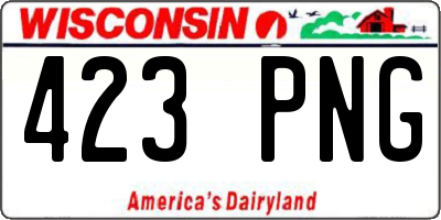 WI license plate 423PNG