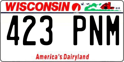 WI license plate 423PNM