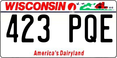 WI license plate 423PQE