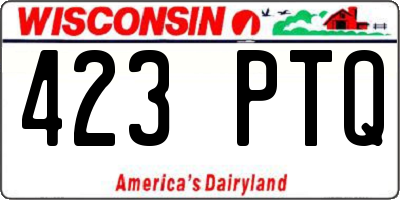WI license plate 423PTQ