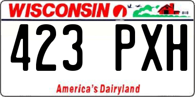 WI license plate 423PXH