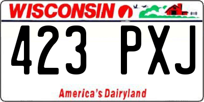 WI license plate 423PXJ
