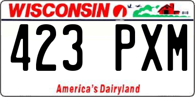 WI license plate 423PXM