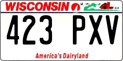 WI license plate 423PXV