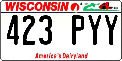 WI license plate 423PYY