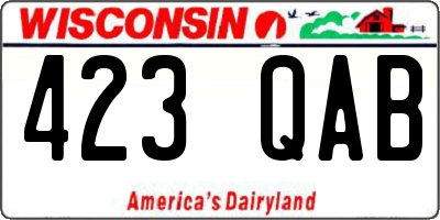 WI license plate 423QAB