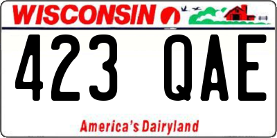 WI license plate 423QAE