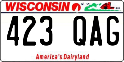 WI license plate 423QAG