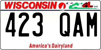 WI license plate 423QAM