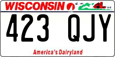 WI license plate 423QJY