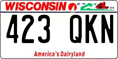 WI license plate 423QKN