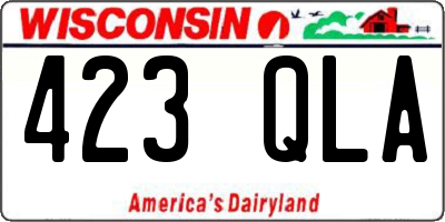 WI license plate 423QLA
