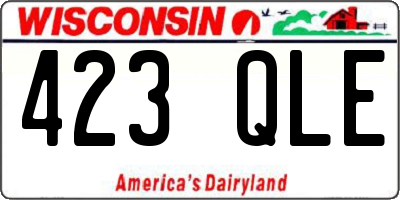 WI license plate 423QLE