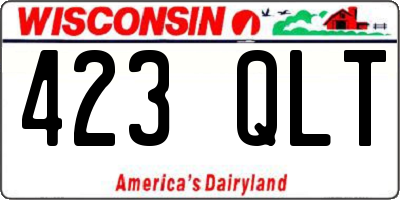 WI license plate 423QLT