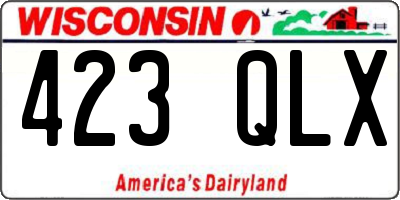 WI license plate 423QLX
