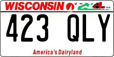 WI license plate 423QLY