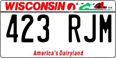 WI license plate 423RJM