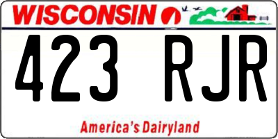 WI license plate 423RJR