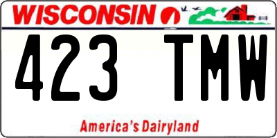 WI license plate 423TMW