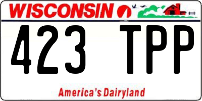 WI license plate 423TPP