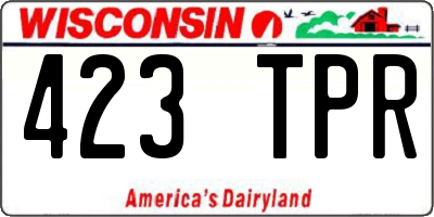 WI license plate 423TPR