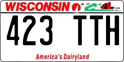 WI license plate 423TTH