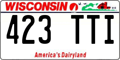 WI license plate 423TTI