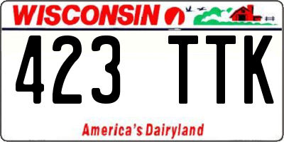 WI license plate 423TTK