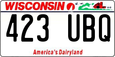 WI license plate 423UBQ