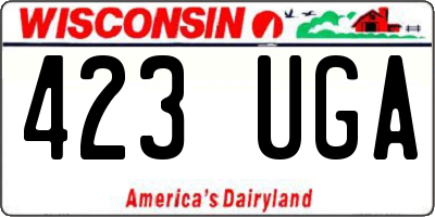 WI license plate 423UGA