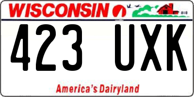 WI license plate 423UXK