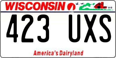 WI license plate 423UXS