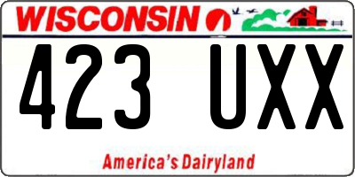 WI license plate 423UXX