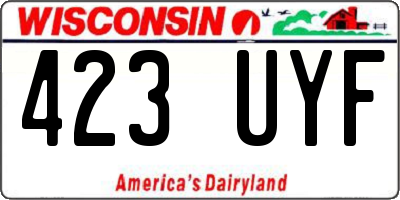 WI license plate 423UYF