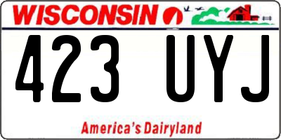WI license plate 423UYJ