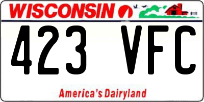 WI license plate 423VFC