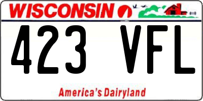 WI license plate 423VFL