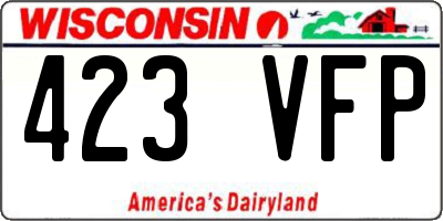 WI license plate 423VFP