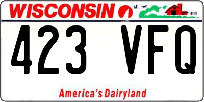 WI license plate 423VFQ