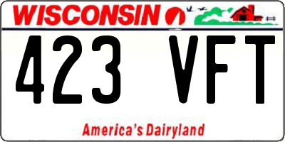 WI license plate 423VFT