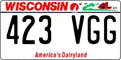 WI license plate 423VGG